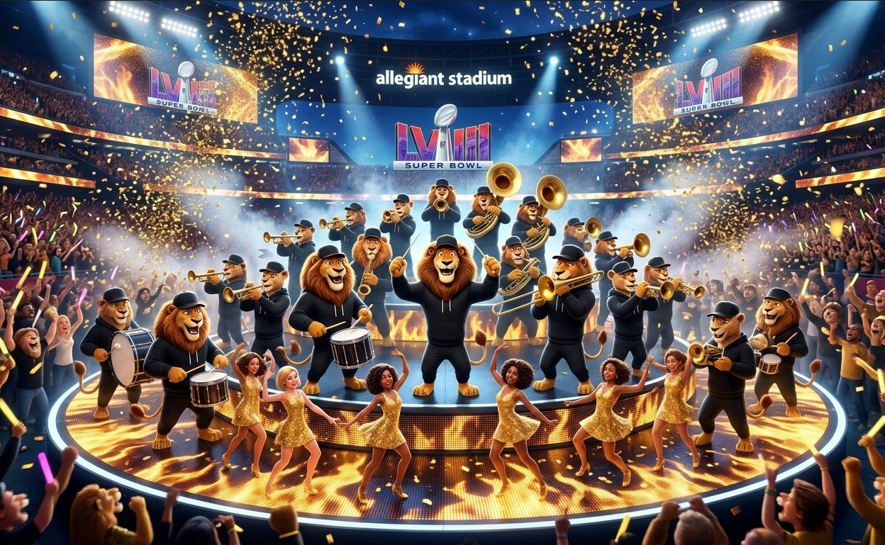 Die Löwen beim Super Bowl